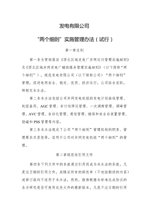发电有限公司“两个细则”实施管理办法.docx