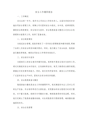 安全工作履职报告范文.docx