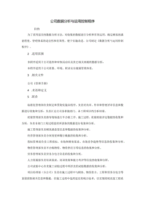 公司数据分析与运用控制程序.docx