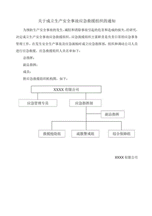 成立生产安全事故应急救援组织和任命文件.docx