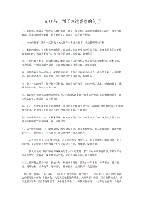 元旦马上到了表达爱意的句子.docx