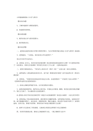 幼儿园小班健康课教学设计《白牙与黑牙》.docx
