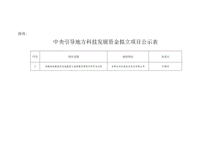 自治区科技厅关于对2019年中央引导地方科技发展专项资金.docx