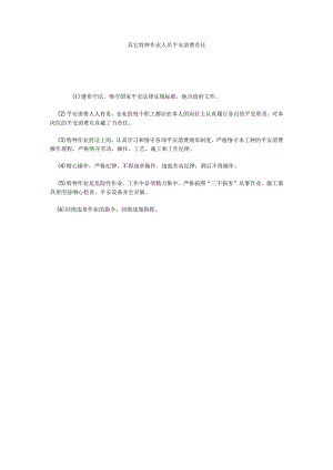 【精选】其它特种作业人员安全生产责任精选.docx