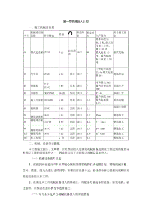 机械投入计划.docx