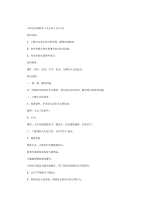 幼儿园小班社会课教学设计《火灾来了怎么办》.docx