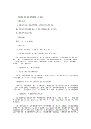幼儿园小班健康公开课教学设计《圆圆的脸上有什么》.docx