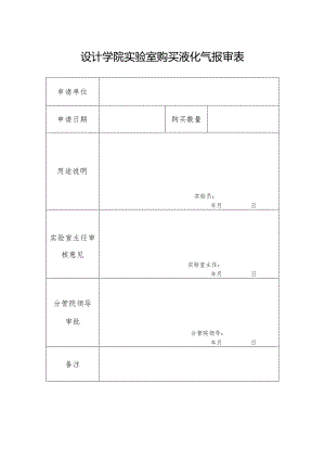 设计学院实验室购买液化气报审表.docx