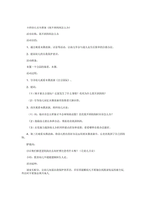 幼儿园小班幼儿安全教学设计《找不到妈妈怎么办》.docx
