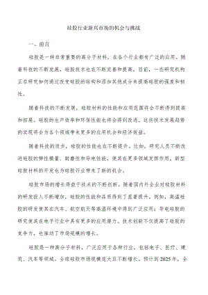 硅胶行业新兴市场的机会与挑战.docx