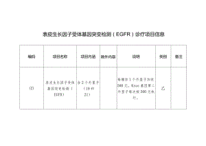 表皮生长因子受体基因突变检测EGFR诊疗项目信息.docx