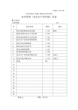 1-1安全管理(安全生产责任制)目录.docx