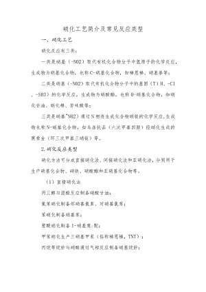 2硝化工艺简介及常见反应类型.docx