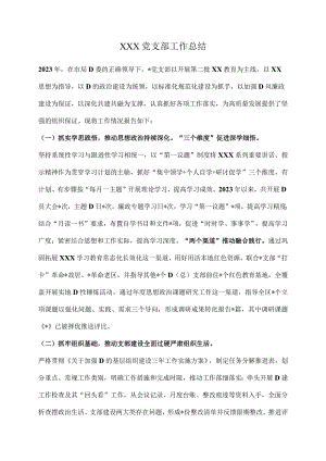 XXX党支部工作总结.docx
