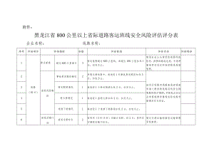 《黑龙江省800公里以上省际道路客运班线安全风险评估评分表》docx.docx
