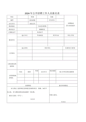 2024年公开招聘工作人员报名表.docx