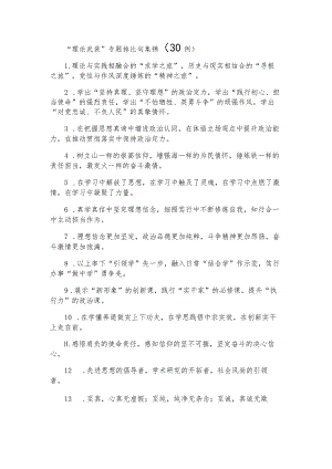 “理论武装”专题排比句集锦（30例）.docx