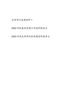 2024年党支部书记抓基层党建工作述职报告3篇.docx