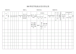 XX师范学院流动党员登记表.docx