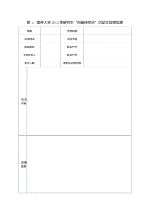 “创最佳党日”活动推荐表.docx