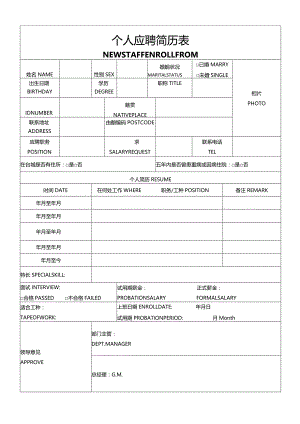 个人简历空白表格(71).docx