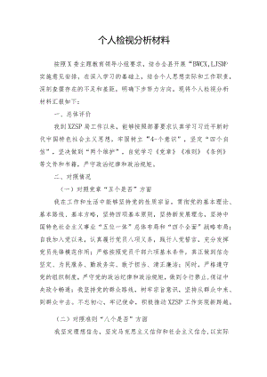 个人检视分析材料.docx