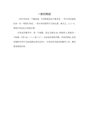 一阶行列式.docx