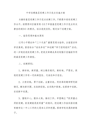 中学创建基层党建工作示范点实施方案.docx