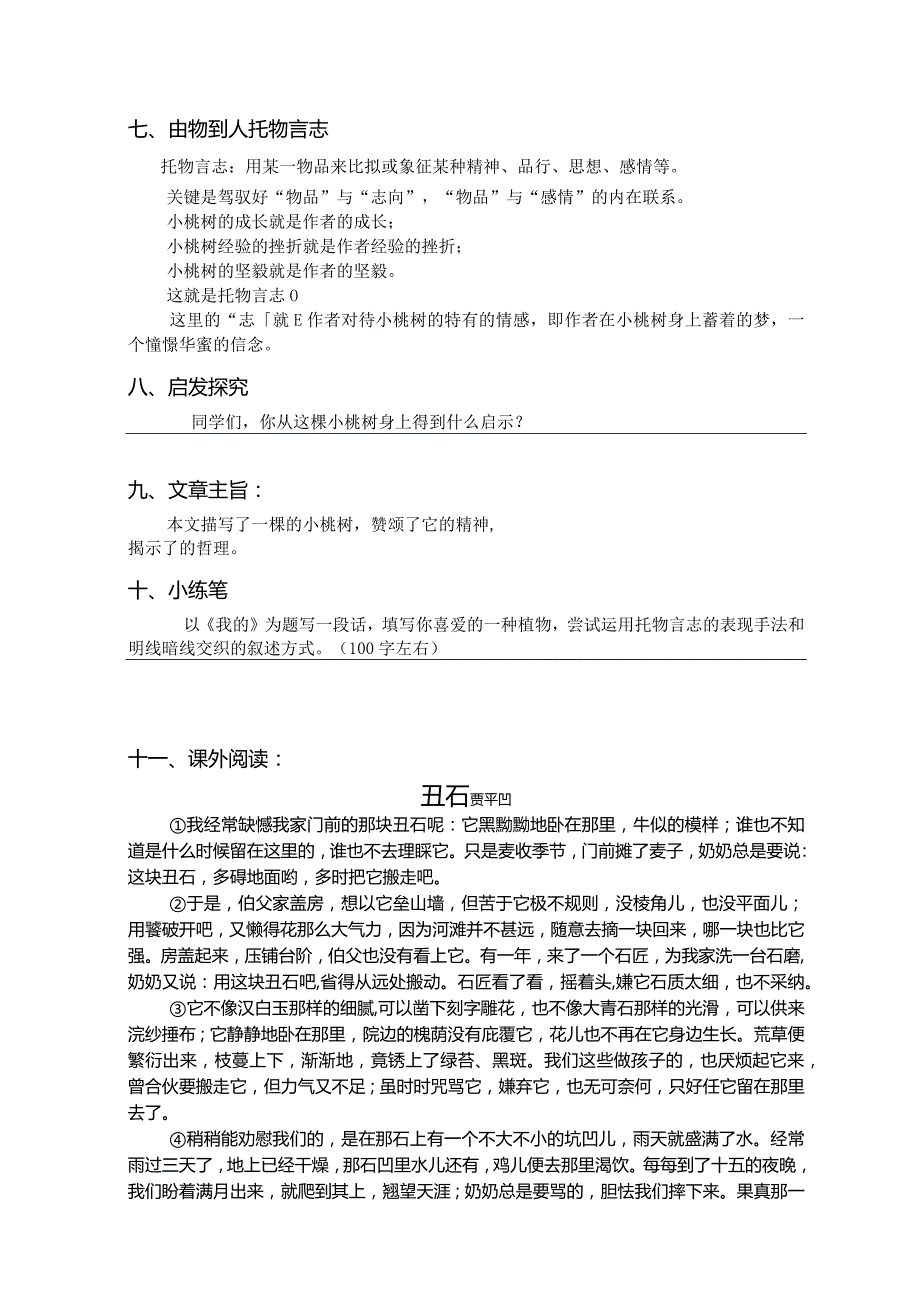一棵小桃树导学案.docx_第3页