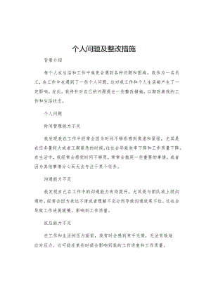 个人问题及整改措施.docx