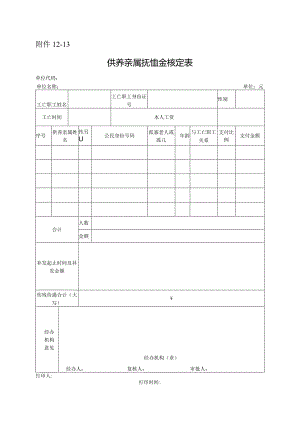 供养亲属抚恤金核定表.docx