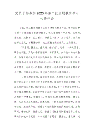 党员干部参加2023年第二批主题教育学习心得体会.docx