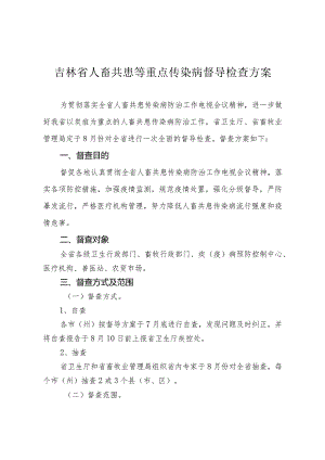 吉林省人畜共患等重点传染病督导检查方案.docx
