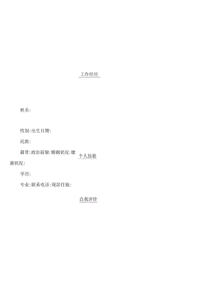 个人空白简历标准表(25).docx