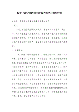 供电公司数字化建设典型经验.docx