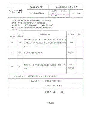 指示灯检验规范.docx
