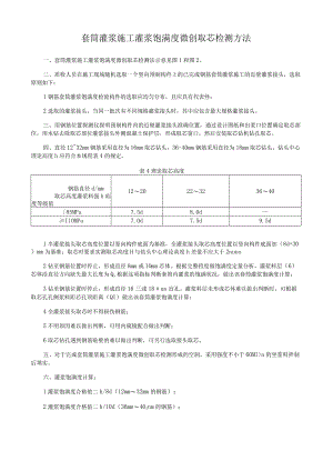 套筒灌浆施工灌浆饱满度微创取芯检测方法.docx