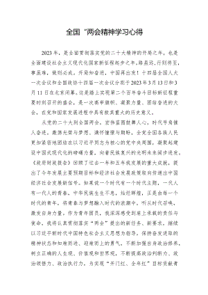 全国两会学习心得体会.docx