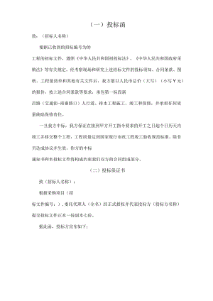 工程项目投标书模板.docx