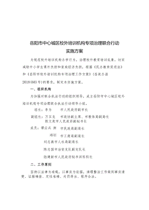 岳阳市中心城区校外培训机构专项治理.docx