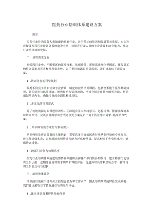 医药行业培训体系建设方案.docx