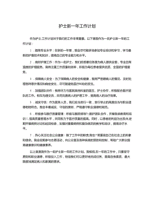 护士新一年工作计划.docx