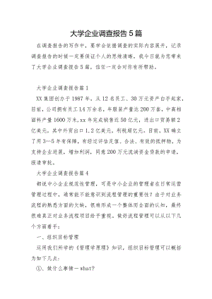 大学企业调查报告5篇.docx