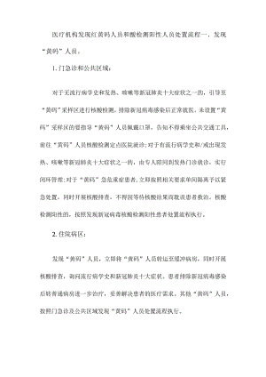 医疗机构发现红黄码人员和酸检测阳性人员处置流程.docx