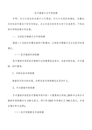 医疗健康行业市场规模.docx