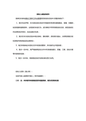 投标人诚信承诺书.docx