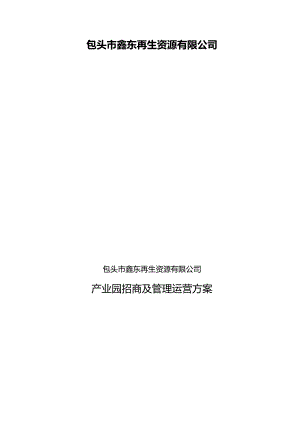 园区招商与运营方案.docx