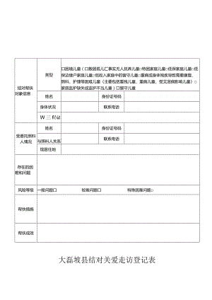 大磊坡县结对关爱走访登记表.docx