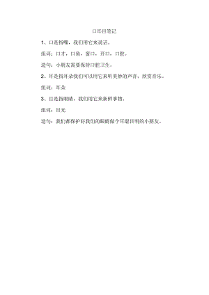 口耳目笔记.docx