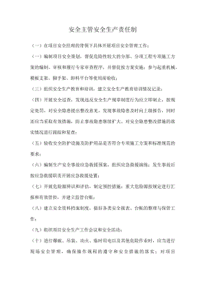 安全主管安全生产责任制.docx
